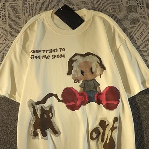 เสื้อยืดพิมพ์ลายพิมพ์ซับลิเมชันเสื้อคอกลมของผู้หญิงเสื้อแขนสั้นผ้าฝ้าย100% - Product Image 3