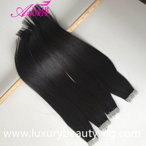 <span class=keywords><strong>M</strong></span> Qualité Double Dessiné Cheveux Humains invisibles Bande En Extension Longue Coiffure Bande Extensions De Cheveux Prêt À Expédier - Product Image 5