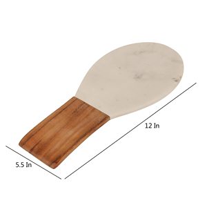 Durable Quality Grey Marble Spoon Rest Holder Handmade Handicrafts Eco-Friendly Modern Design Natural Marble Spoon Rest - Product Image 2