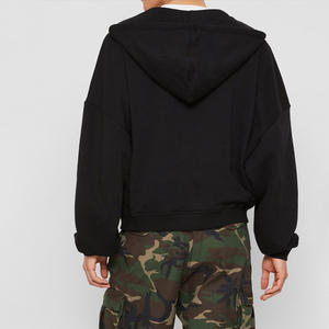 Sweat à capuche surdimensionné à fermeture éclair à manches longues de haute qualité pour hommes 100% pull en coton doux à séchage rapide avec Logo personnalisé et broderie - Product Image 2