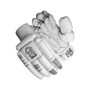 Guantes de Bateo para Cricket Gold Dragon para Zurdos, Blancos/Plateados - Product Image 4