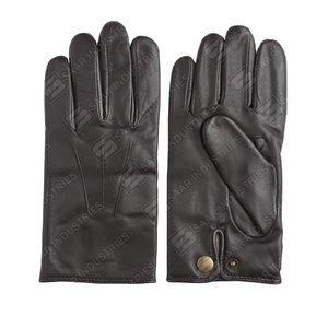 Wholesale Price Winter Casual Thermal Breathable Wrist-Length Outdoor Sheepskin Leather Gloves Luxury Fashionable Plain Touch - Product Image 1