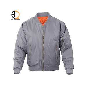 Blousons bombardiers pour hommes Veste de couleur jaune à col rabattu au prix d'usine vente en gros - Product Image 1