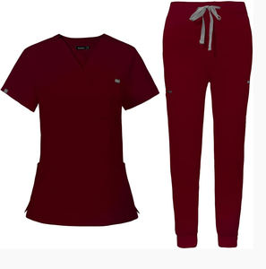 Tissu extensible de qualité supérieure ensemble de gommages pour hôpitaux médecin infirmière uniforme médical survêtement pantalon haut Logo personnalisé unisexe vente en gros - Product Image 1