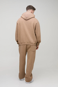 Custom Made <b>Men's</b> 100% Cotton High Quality <b>Pullover</b> Tracksuit Breathable Streetwear with Logo Printing OEM Size XL for Winter - Product Image 4