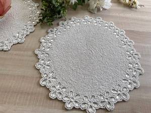<b>Beaded</b> <b>Placemat</b> Handmade Round Charger for Luxury Dining & Holiday Decor Unique Piece Handmade <b>Beaded</b>, <b>Placemat</b>, Housewarming - Product Image 2