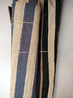 Meistverkaufter Blau-Weißer Hanf-Jute Geometrischer Flachgewebe-Teppich im Boho-Stil, Umweltfreundlich und Haustierfreundlich für Schlafzimmer, Gästezimmer und Flur