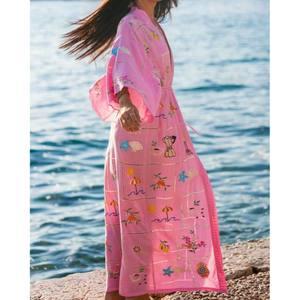 Kimono Largo para Mujer, Diseño Elegante y Largo que Brinda Cobertura Cómoda y Movimiento con Estilo para Conjuntos sin Esfuerzo - Product Image 2