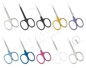 Ciseaux à cuticules en acier inoxydable pour droitiers, micro-dents unilatérales, extra-affûtés, légèrement courbés, outils de beauté durables - Product Image 4