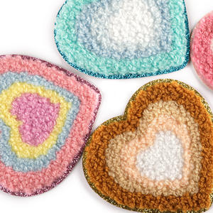 Towel Embroidered heart <b>Patches</b> Wholesale Custom Logo Sew on Embroidery <b>Applique</b> Chenille <b>Patches</b> for Clothing 2026 - Product Image 4