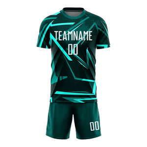 Kit de fútbol personalizado de 100% poliéster, camiseta de sublimación completa ligera y suave para hombres y mujeres, ropa cómoda - Product Image 1
