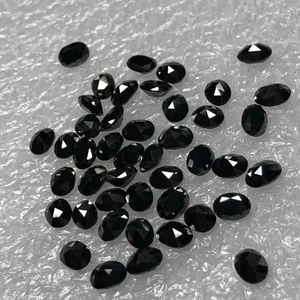 เพชรโมอิสซาไนต์สีดำทรงรี  เพชรโมอิสซาไนต์เจียระไนสำหรับทำเครื่องประดับ - Product Image 1