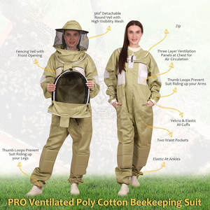 Traje de Apicultura de Alta Calidad, Duradero y Cómodo, con Cubrecabeza para un Trabajo Seguro en Apicultura al Aire Libre - Product Image 5
