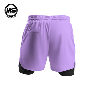 กางเกงขาสั้นออกกำลังกายผ้าสแปนเด็กซ์สำหรับผู้ชายกางเกงขาสั้นออกกำลังกายแบบลำลองเป็นมิตรกับสิ่งแวดล้อมลายถนนสูงสำหรับฤดูร้อน - Product Image 4