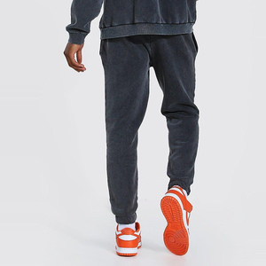 Top Trending Casual Plain Acid Wash Unisex Sweat Suit Two Piece Set 100% Cotton Quick Dry Eco-Friendly - Product Image 6