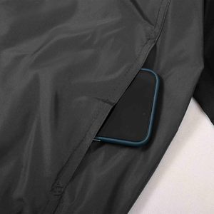 Veste coupe-vent légère imperméable respirante pour homme avec col montant et capuche, logo personnalisé - Product Image 3