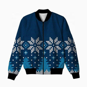 Veste bomber unisexe personnalisée à sublimation, devant uni, impression intégrale, hiver, à capuche, respirante, coupe-vent, vente directe d'usine - Product Image 1