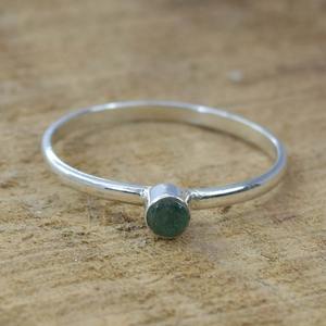 Bague émeraude pierre précieuse bijoux pour femmes argent Boho Style bijoux 925 argent Sterling tendance bague faite à la main cadeau pour elle - Product Image 5