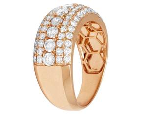 Bague pour homme en or rose avec diamants de laboratoire sertis à griffes, parfaite pour les mariages, les fêtes, le hip-hop, les vêtements de rue - Product Image 5