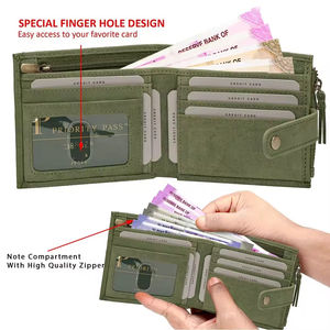 Cartera Corta de Cuero PU para Hombre de Nuevo Diseño / Tarjetero y Monedero para Hombre con Logotipo Personalizado, Cartera de Cuero - Product Image 3