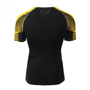 Camisa de compresión para hombres con tela de secado rápido que absorbe la humedad, ideal para entrenamiento de gimnasia, correr, fitness y deportes al aire libre - Product Image 2