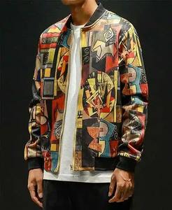 แจ็คเก็ตบอมเบอร์ผ้าแคนวาสปักลายแบบสั่งทำพิเศษสำหรับผู้ชาย คอตั้ง สไตล์ไฮสตรีท สำหรับฤดูหนาว รับทำโลโก้ OEM แจ็คเก็ตเลตเตอร์แมนผ้าซาตินแบบยูนิเซ็กซ์ - Product Image 4
