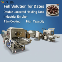 Machine d'enrobage entièrement automatique pour amandes, dattes et fruits de palmier avec tunnel de refroidissement pour usine de transformation des noix