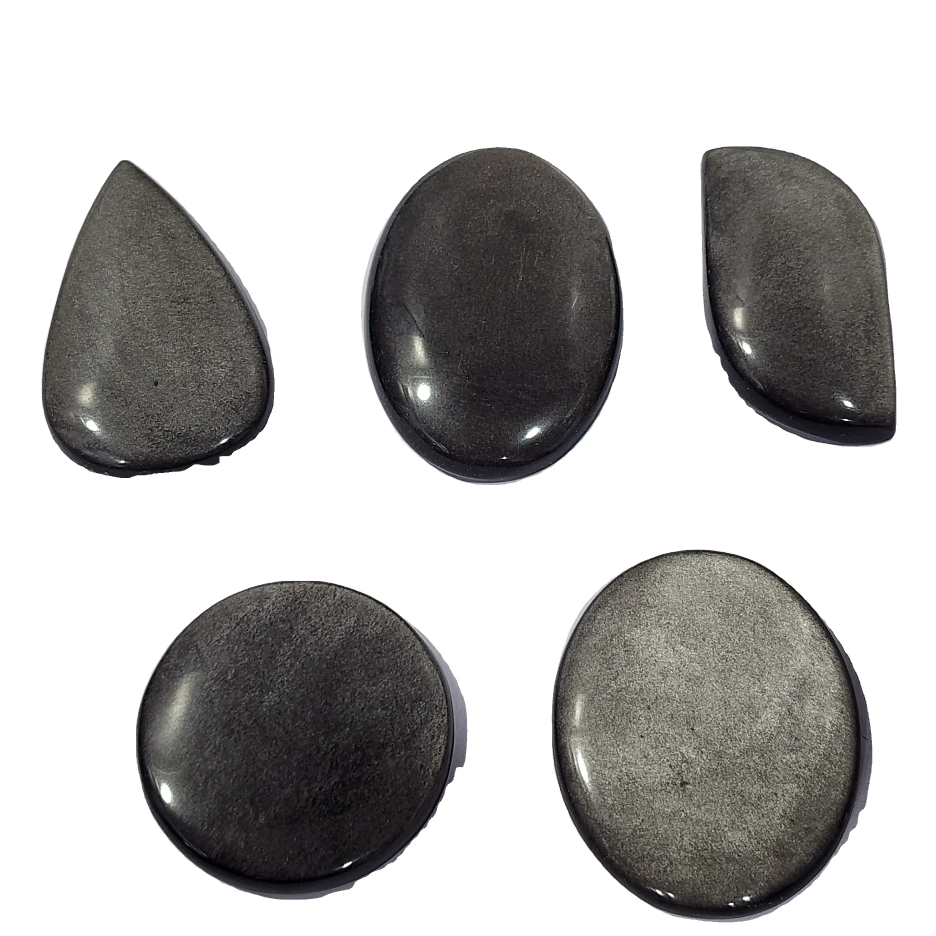 Good Quality Mix Shape Nice Cut Natural Black Obsidian Loose Gemstones For Jewelry Making With Customized Size