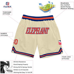 Short de survêtement personnalisé vintage 100% polyester pour hommes Short de gym en maille solide Broderie en mousse Impression bouffante Cordon de serrage Fitness Running - Product Image 2