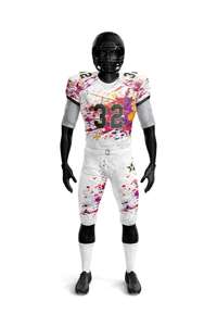 Ensemble de maillots de football américain personnalisés 100% polyester pour hommes et jeunes, impression intégrale sublimée, uniformes d'équipe respirants - Product Image 3