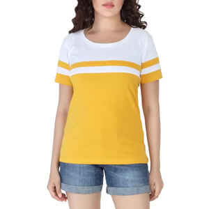 Camisetas de Manga Corta con Cuello en V para Mujer, de Alta Calidad, 100% Algodón, Secado Rápido, Transpirables, con Decoración de Botones, para Verano - Product Image 1