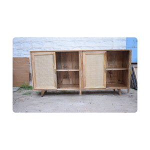 Buffet moderne d'intérieur en bois de manguier à 4 portes meubles en bois massif pour cuisine salle de bain dernier prix direct - Product Image 5