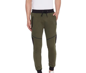 กางเกงขายาวของผู้ชายดีไซน์ใหม่ล่าสุดกางเกงขายาวทรงสลิมฟิตพิมพ์ลายสีทูโทน - Product Image 1