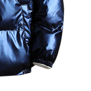 High Quality Custom Shinny Style Men's Puffer <b>Jackets</b> with Long Sleeves Breathable Wholesale Price Available for Sale - Product Image 6