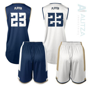 Ensemble de maillots de basket-ball personnalisés, respirants, antibactériens, à séchage rapide, en polyester, réversibles, taille plus, pour hommes/femmes, équipes adultes - Product Image 5