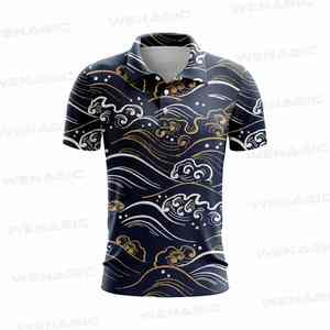 Camisas de Hombre de Talla Grande, Transpirables, Tejidas, 100% Poliéster, de Secado Rápido, Antiarrugas, de Manga Corta, Estilo Casual Elegante - Product Image 4