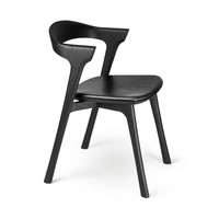 Chaise de salle à manger en bois massif avec revêtement en polyester, design moderne en chêne, avec coussin pour le siège et le dossier, pour salon, salle à manger, hôtel