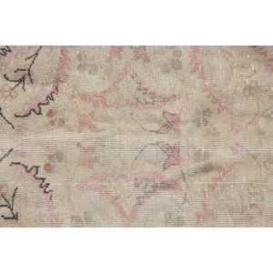 Tapis vintage, tapis turc de 8,3 x 13,2 pieds, tapis en laine à bordure blanche - Product Image 5