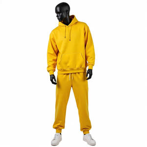 ชุดวอร์มผ้าฝ้ายมีฮู้ดสำหรับผู้ชายชุด2025มีฮู้ดชุดวอร์มทรงโอเวอร์ไซส์พิมพ์โลโก้แบบกำหนดเอง - Product Image 4