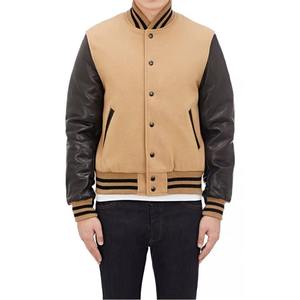 Vestes universitaires personnalisées pour hommes et femmes, en laine et cuir, style streetwear, logo brodé - Product Image 5