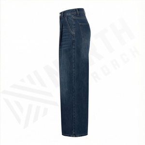 <b>Women's</b> Raw Denim <b>Jeans</b> Y2K Vintage Custom Baggy Pants 100% Cotton Boyfriend Style Loose Fit Casual Fashion <b>Jeans</b> New Style - Product Image 3