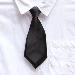 Cravate d'uniforme d'école primaire et secondaire élastique à rayures sans jeu Cravate décorative de chemise de style collège japonais - Product Image 2