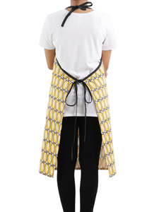 Cotton Kitchen Waist <b>Apron</b> with Quality Front Pocket & Adjustable Straps for Home & Hotel Use Available in Yellow & <b>Black</b> Colors - Product Image 3