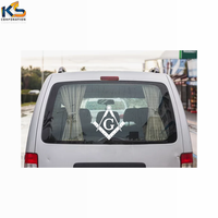 Autocollant personnalisé en vinyle PVC pour outils maçonniques, résistant à l'eau et aux UV, réutilisable, de haute qualité, pour voiture, camion, moto, mur