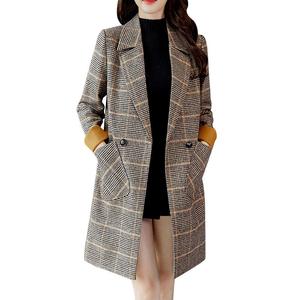 เสื้อโค้ทผู้หญิงสีพื้นเรียบง่าย คุณภาพดีเยี่ยม รับผลิตตามแบบ OEM เสื้อโค้ททำงานสำหรับฤดูหนาว เสื้อโค้ทยาวสำหรับผู้หญิง - Product Image 4