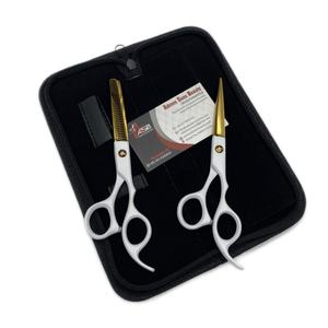 Tijeras de peluquero de acero inoxidable japonesas profesionales, hoja recta de alta calidad con punta afilada para tijeras de corte de pelo de belleza - Product Image 5