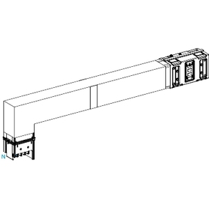 Raccordo per condotti Schneider Electric KSA630DLF42F, gomito a canale verso il basso, segmento A, barriera antincendio M-TO-M, 630A - Product Image 1
