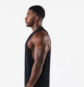 Personalizado de algodón de los hombres del músculo gimnasio correr Stringer Tank Tops culturismo Fitness Tank Tops marca personalizada fábrica - Product Image 3