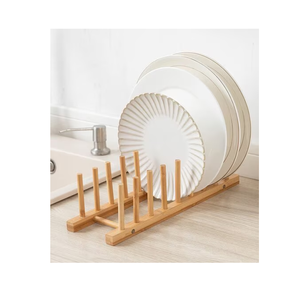 Soporte de exhibición de placa de madera Estante de secado Tazón Soporte de exhibición Accesorios de cocina Precio al por mayor - Product Image 3