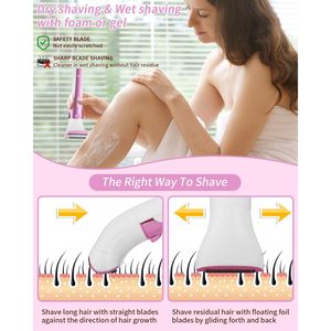 Depiladora y Afeitadora Eléctrica 5 en 1 para Mujer, Carga USB, Pantalla Digital, para Cuerpo, Axilas, Bikini, Cejas y Nariz - Product Image 6